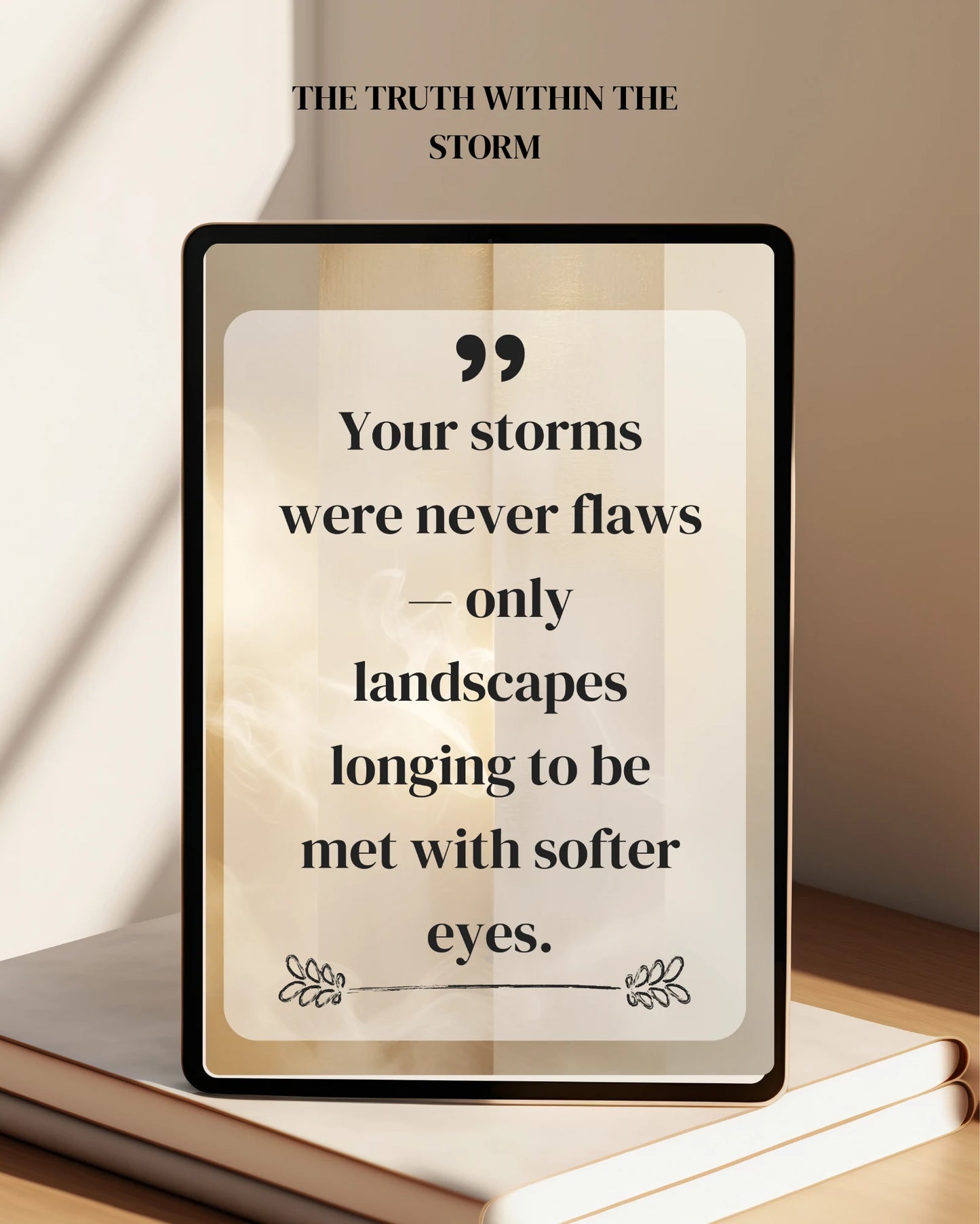 Quote card about choosing calm over control — from the Emotional Weather Sanctuary printable