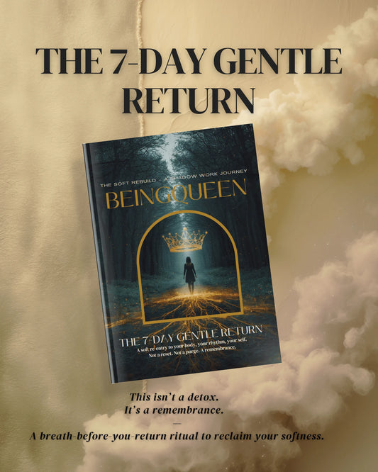 Cover of the 7-Day Gentle Return ritual planner — designed for burnout recovery and reset routines