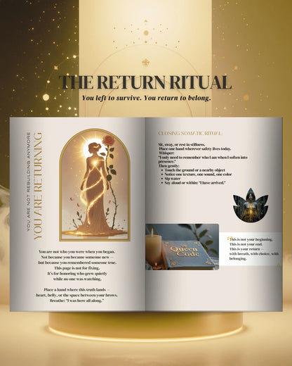 Release ritual journaling page from The Soft Rebuild Journal for processing emotions safely